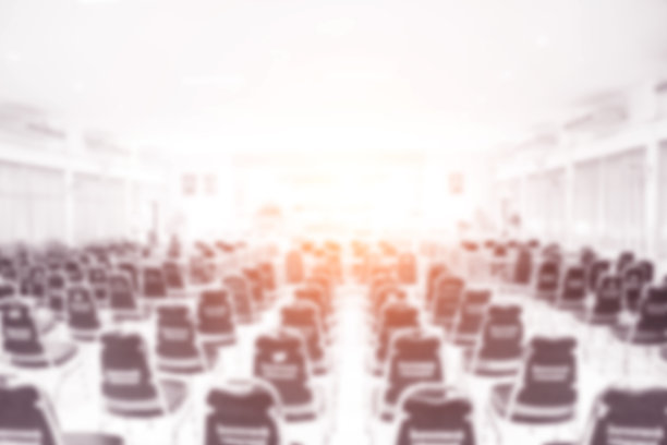 抽象模糊管理员和教师会议室。会议活动策划及授课。公共商业惯例背景。图片下载
