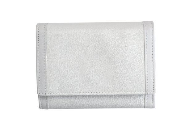 白色钱包孤立在白色背景图片下载