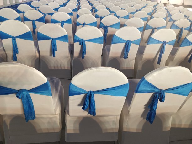 婚礼椅子的全帧照片图片下载