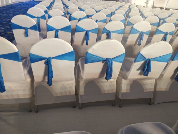 婚礼椅子的全帧照片图片下载