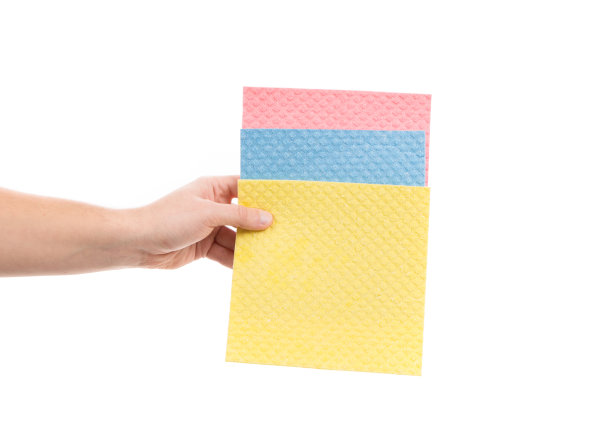 手持清洁海绵。图片下载