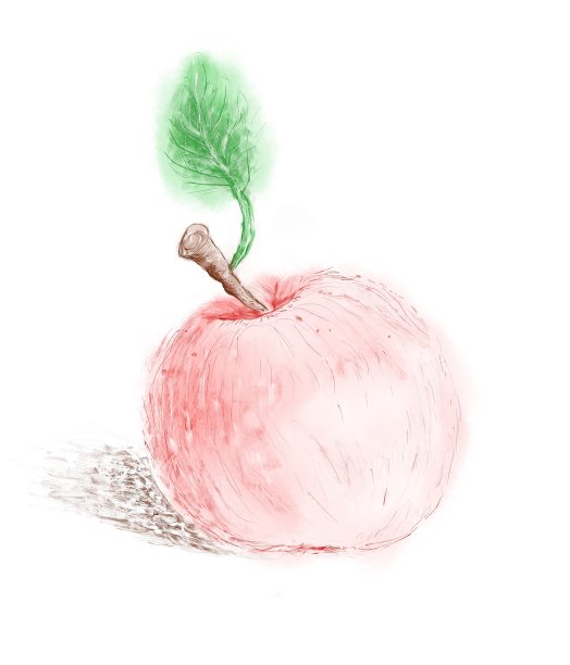 红苹果手绘插画图片下载
