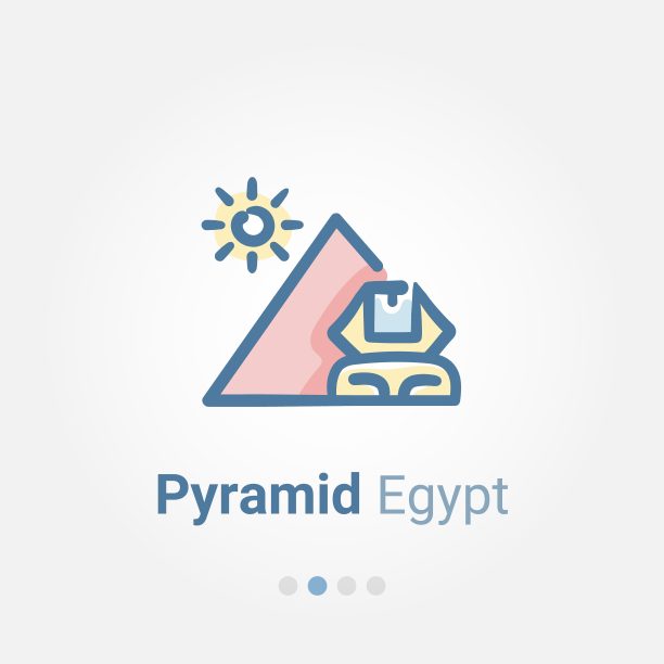 金字塔埃及涂鸦矢量图标图片下载