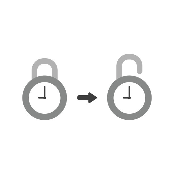 矢量图标的概念关闭和打开时钟挂锁图片下载