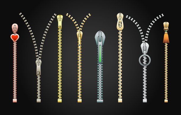 衣服彩色拉链图片下载