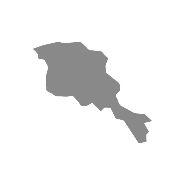 高详细灰度矢量地图â亚美尼亚地图图片下载