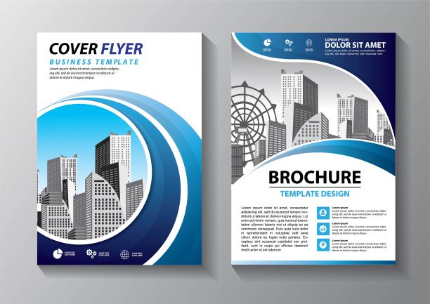 业务抽象向量模板。宣传册设计，封面现代布局，年度报告，海报，传单在A4彩色三角形，几何形状的技术，科学，市场与光背景图片下载