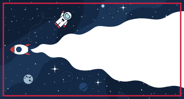 矢量平面空间探索设计背景图片下载