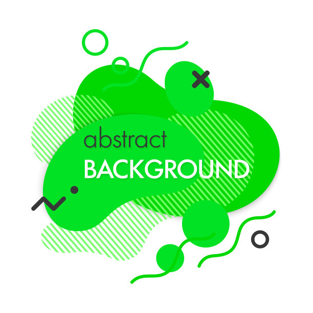 时髦的抽象组成流动的液体形状和几何元素图片下载