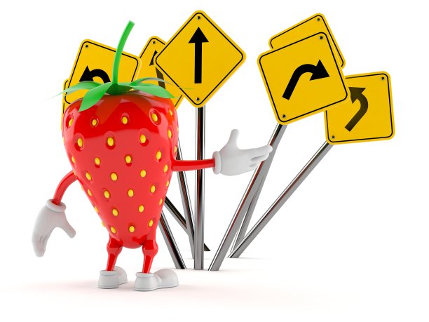 把草莓和路标搞混了图片下载