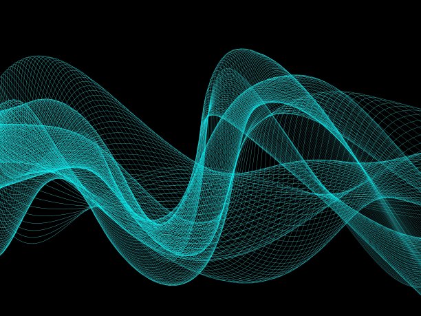 抽象背景与蓝色动态波图片下载