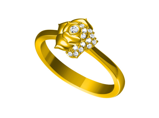 白色背景上的结婚戒指。三维渲染图片下载