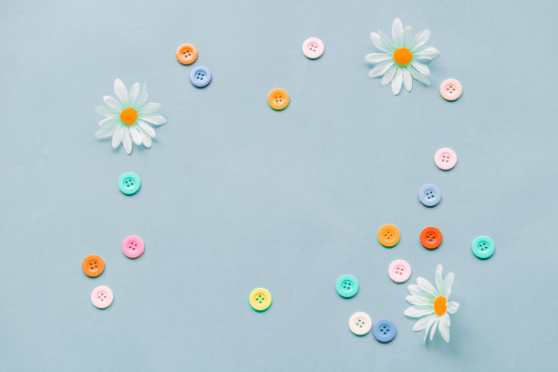 许多按钮颜色柔和。图片下载