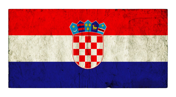 克罗地亚旗背景孤立图片下载