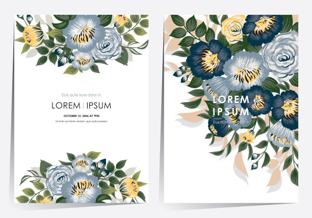 矢量插图的一个美丽的花卉框架设置的春天。图片下载