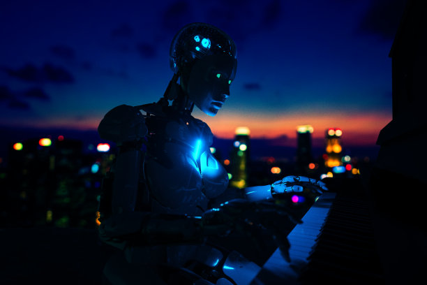 我和天际线一起弹钢琴图片下载