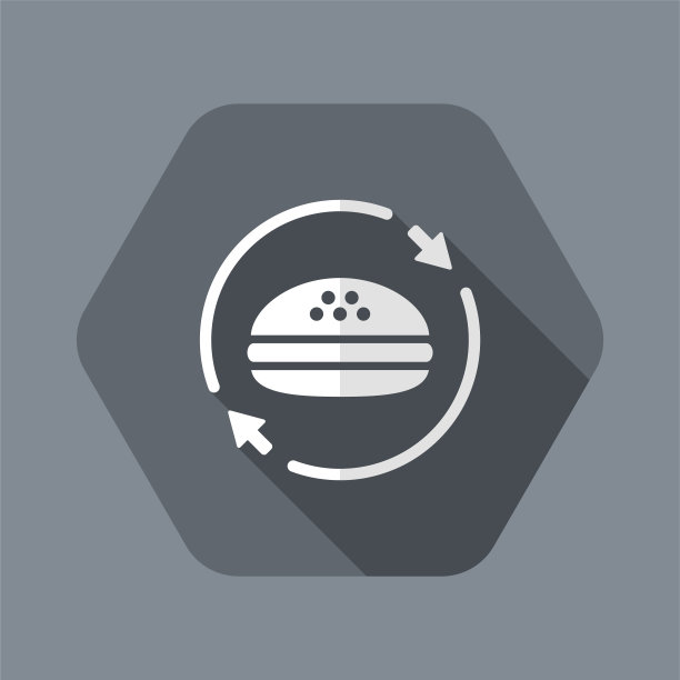 快餐稳定的服务-矢量平面图标图片下载