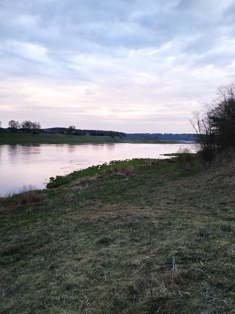 春天的河水在傍晚图片下载