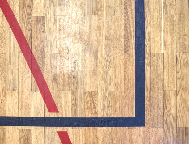 木地板法院。五人制足球，迷你足球的体育馆图片下载