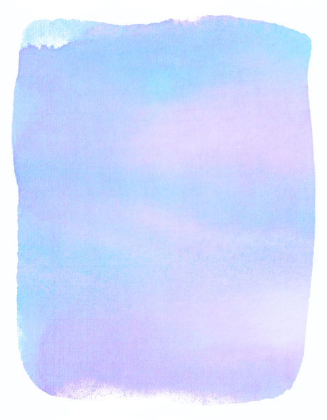 蓝紫色明亮的水彩染色矩形框架背景。图片下载