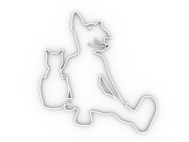 女人和猫的剪影图片下载