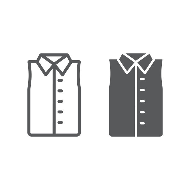 无袖衬衫线条和字形图标，衣服和时尚，无袖衬衫标志，矢量图形，白色背景上的线性图案。图片下载