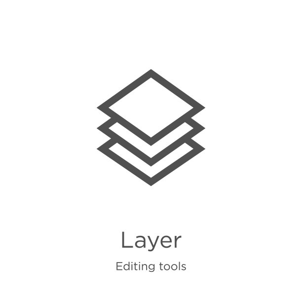 图层图标矢量从编辑工具集合。细线层轮廓图标矢量插图。大纲，细线层图标的网站设计和移动，应用程序开发。图片下载