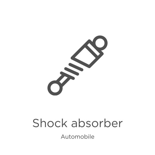 减震器图标矢量从汽车收集。细线减震器轮廓图标矢量插图。轮廓，细线减震器图标网站设计和移动，应用程序开发。图片下载