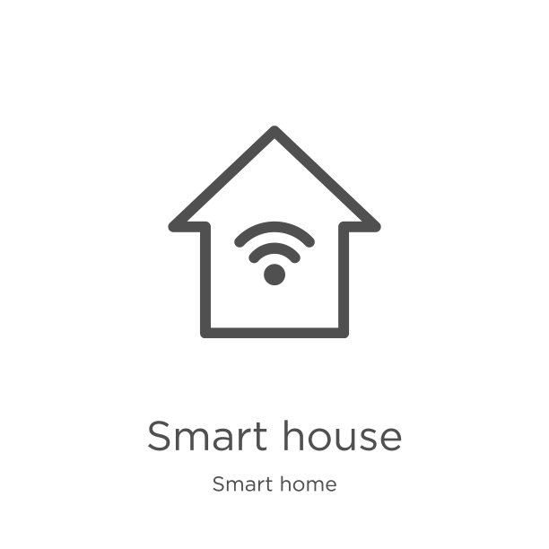 智能家居图标矢量从智能家居收集。细线智能房子轮廓图标矢量插图。轮廓，细线智能家居图标网站设计和移动，应用程序开发。图片下载