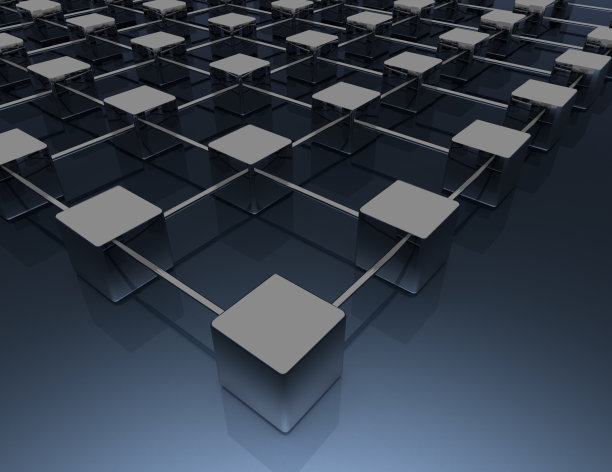 立方体网络连接概念图片下载