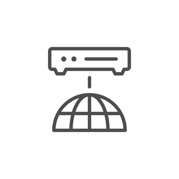 全球互联网线条轮廓图标图片下载