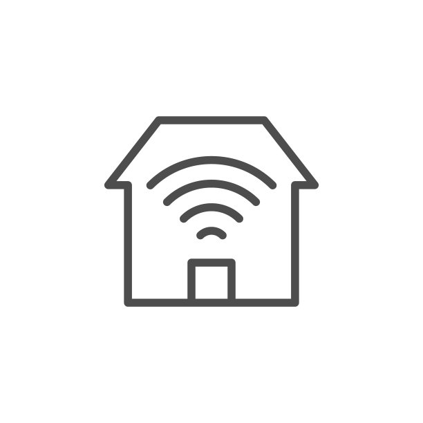 家用Wi-Fi线条轮廓图标图片下载