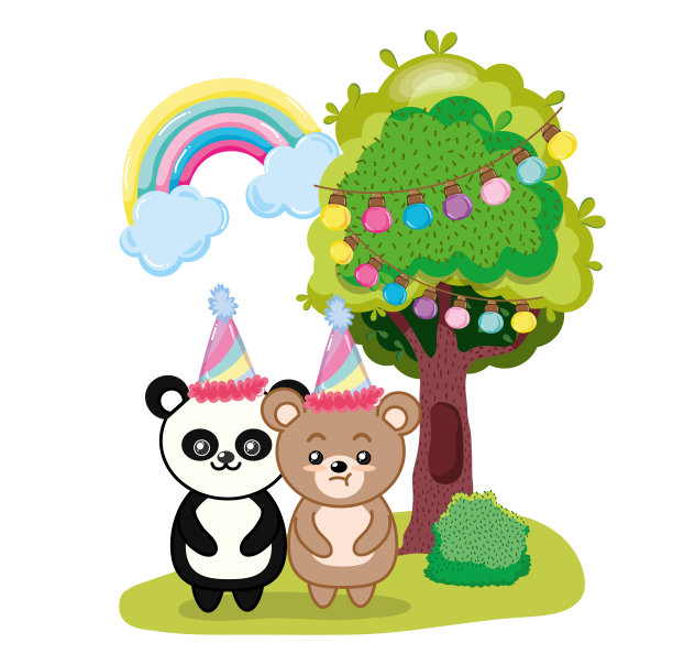 动物生日派对快乐图片下载