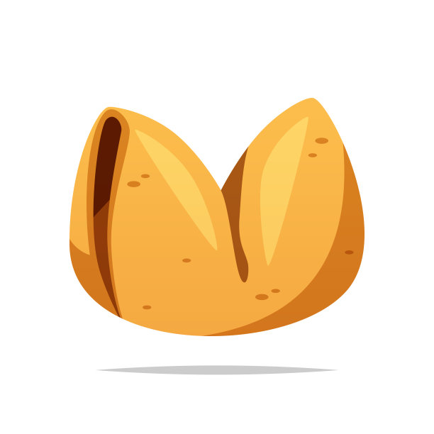 幸运饼干矢量隔离插图图片下载