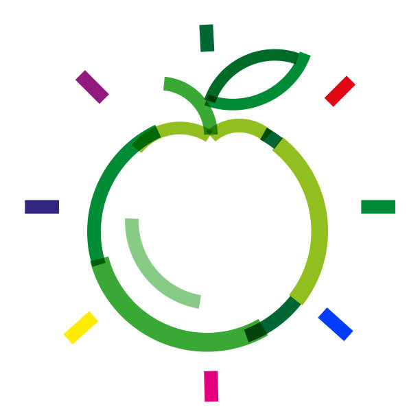 白色现代背景上的苹果图标图片下载