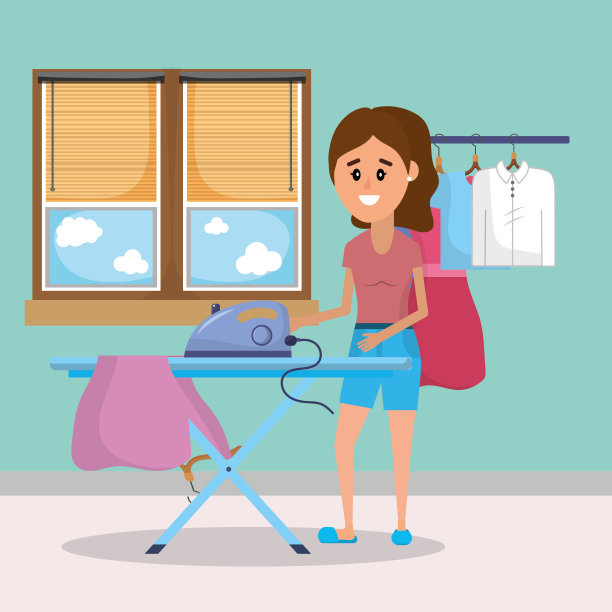 洗衣服的女人图片下载