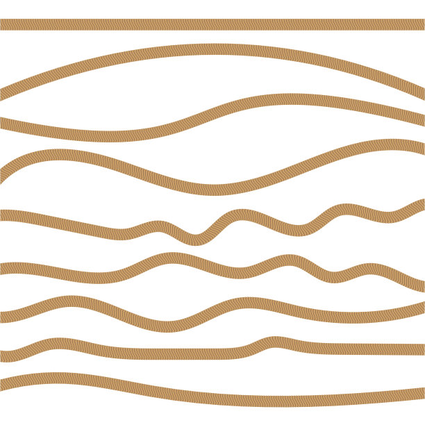 一套不同的绳索在平面风格。矢量插图。图片下载