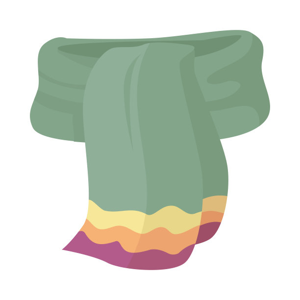 红色针织围巾孤立在白色背景图片下载