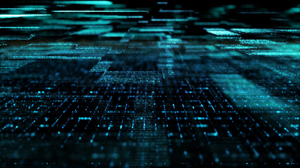 未来数字抽象矩阵粒子网格素材图片