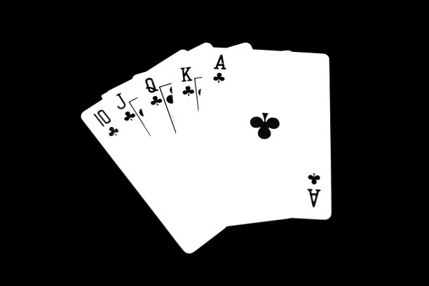 孤立的纸牌游戏。Deck of Play Card On Black Background适合任何用途。图片下载