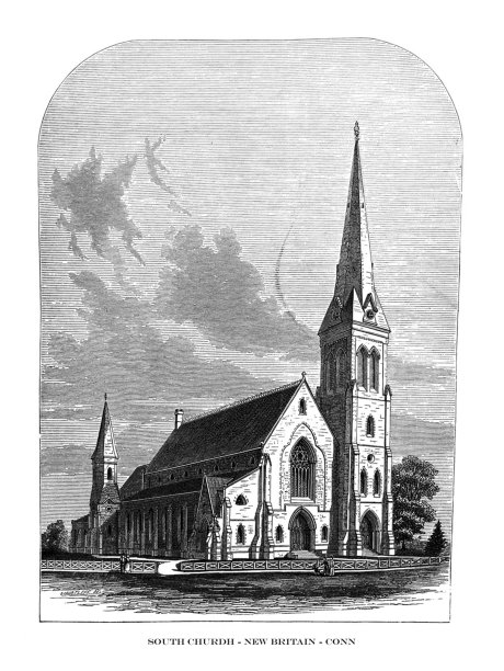 一世纪美国插图- 1873 -南教堂-新不列颠-康涅狄格图片下载