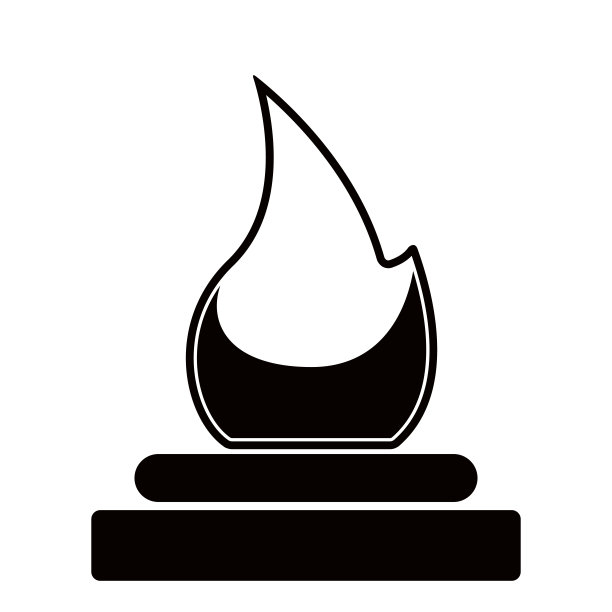 孤立的酒精燃烧器图标上的白色背景图片下载