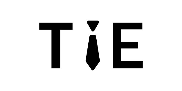 领带矢量图标。黑色字母与领带标志。商务服装元素上的白色背景。图片下载