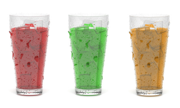 冰镇鸡尾酒。孤立的3d渲染图图片下载