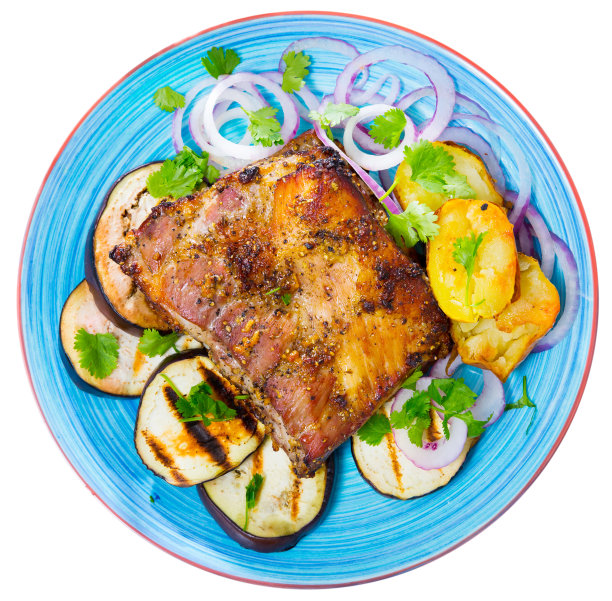 多汁的烤猪肉图片下载