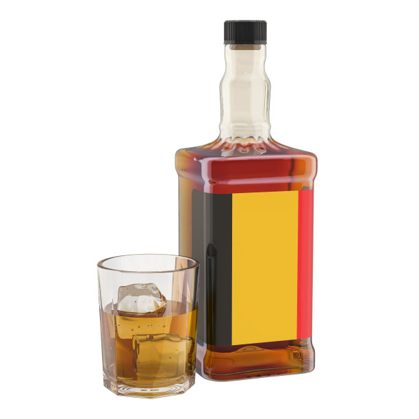 比利时酒精饮料的生产和消费，概念。3D渲染孤立的白色背景图片下载