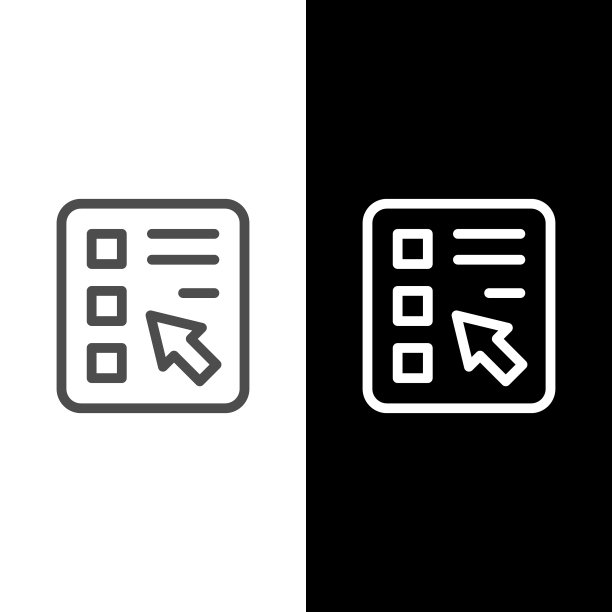 在线调查线性轮廓图标图片下载