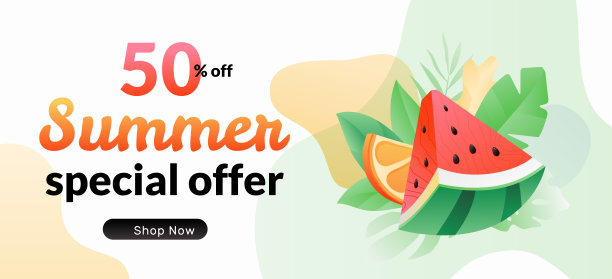 夏季特价横横幅图片下载