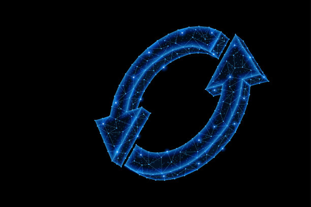 同步符号的抽象多边形光设计。图片下载