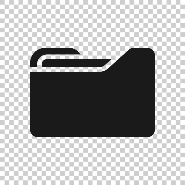 透明样式的文件夹图标。隔离背景上的文档存档矢量图。存储业务概念。图片下载